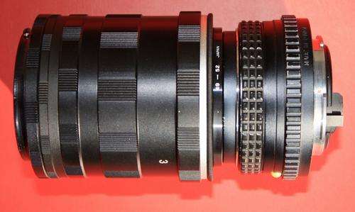 Canon mount - Pentax M 50mm f2 - Reverse makro lens with extention tubes