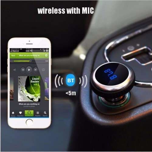 BT68S LCD Wireless Bluetooth FM Transmitter Modulator Car Kit MP3 Audio Player Remote
