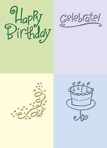 Cuttlebug A2 Embossing Folder, Birthday