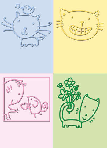 Cuttlebug Embossing Folder:  2x2.75 -  Cat