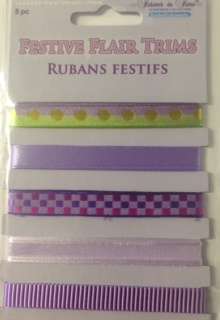 Ribbon 5x1metre - Lilac Patterned
