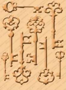 Cuttlebug A2 Embossing Folder - Keys