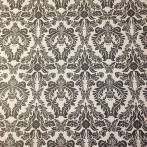 Black & White Damask paper 12x12