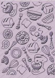 Cuttlebug embossing folder - Retro Kitchen