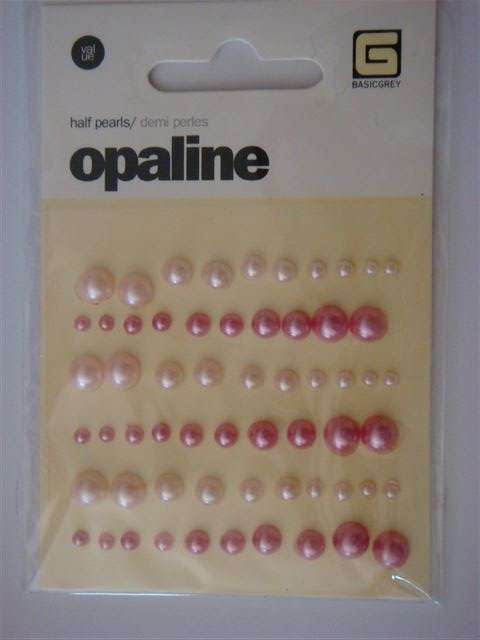 embellishments:  pink pearls