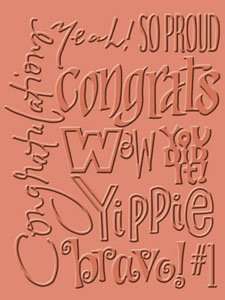 Congrats Cuttlebug A2 Embossing Folder