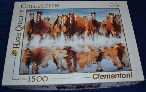 1500 Piece Clementoni Jigsaw Puzzle - Horses in the water