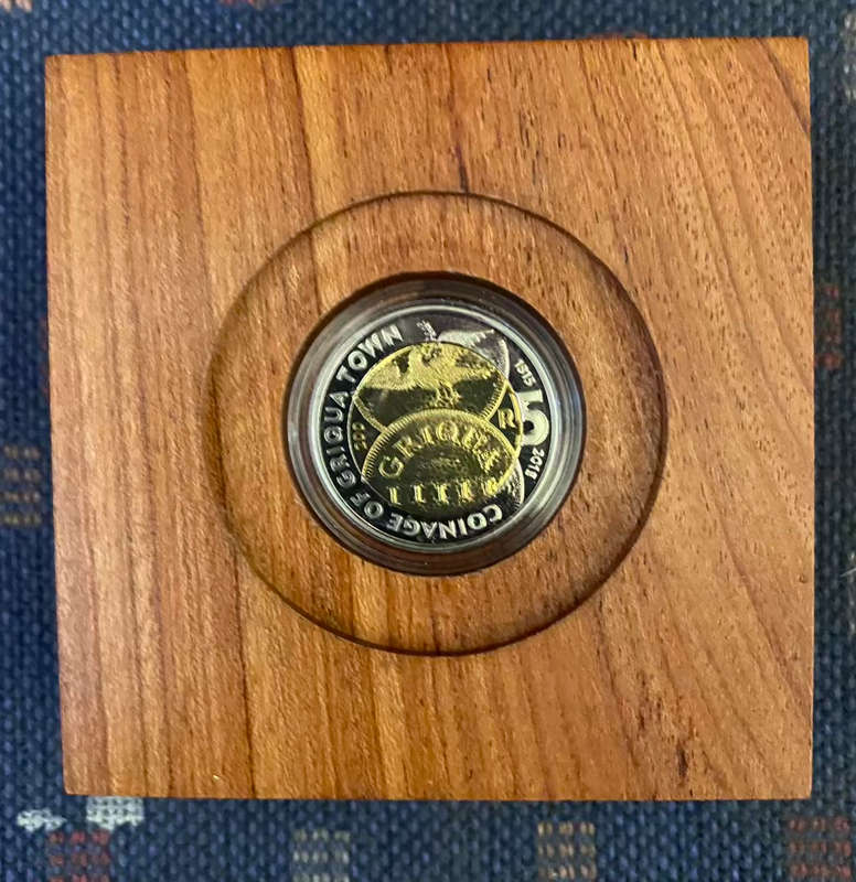 2015 Griqua Town proof R5 in box including magnifier and c.o.a