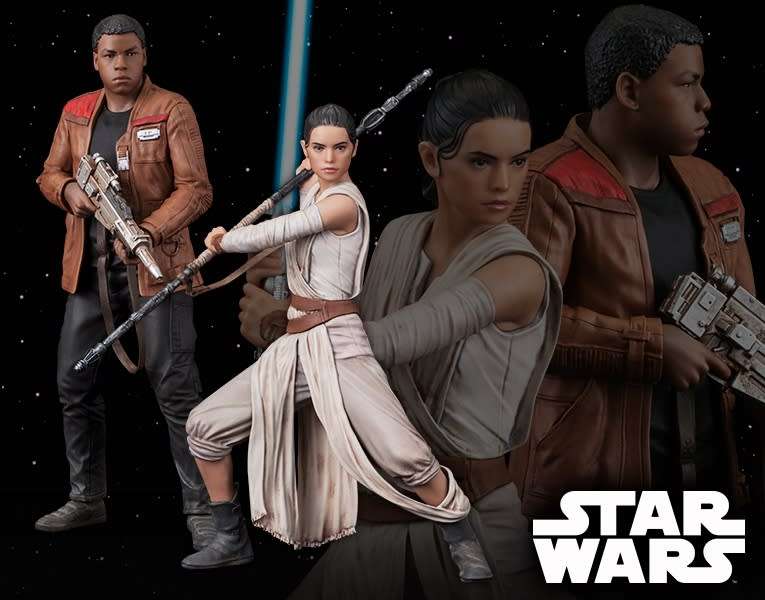 STAR WARS THE FORCE AWAKENS REY & FINN 2 PACK KOTOBUKIYA 1:10 ARTFX STATUE - MAKE ME AN OFFER