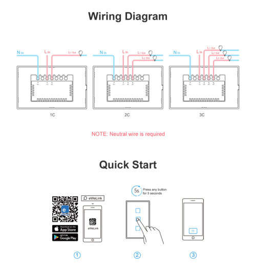 SONOFF WiFi  RF Smart Switches 1 Button