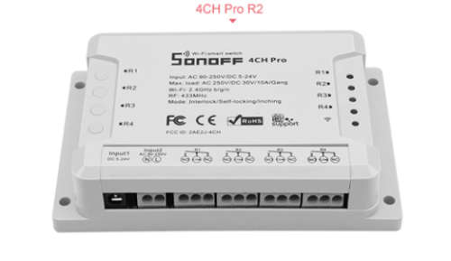Sonoff 4 Channel PROR2 RF433\WIFI Smart Controller