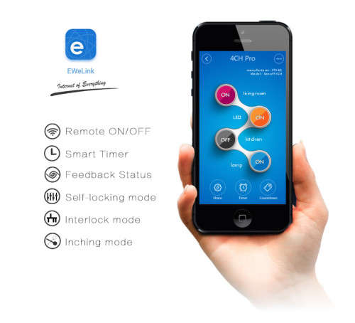 Sonoff 4 Channel PROR2 RF433\WIFI Smart Controller