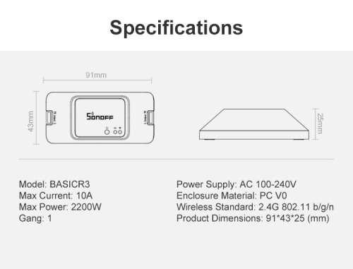 Sonoff Basic WiFi Smart Switch