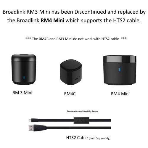 Broadlink RM 3 Mini Universal WIFI IR Remote  (Replaced By RM4 Mini supports HTS2 cable)