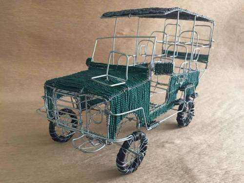 Beaded safari vehicle