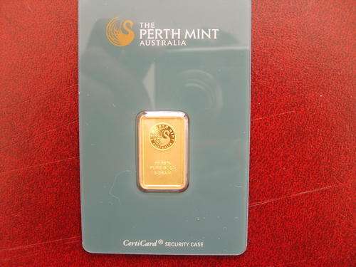 5grams Australian Perth Mint .999 Pure Gold Bar