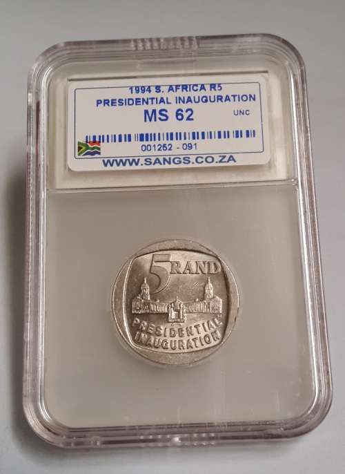 1994 S.Africa Presidential Inauguration R5  MS62   "WoW Starting @ R1"