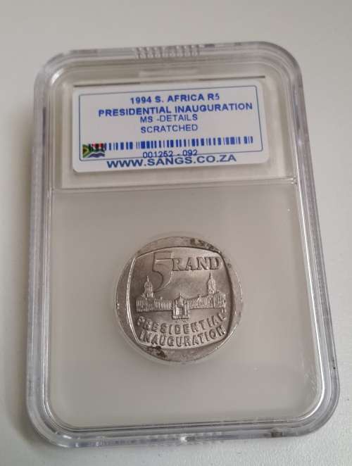 1994 S.Africa Presidential Inauguration R5 MS Details Scratched    "WoW Starting @ R1"