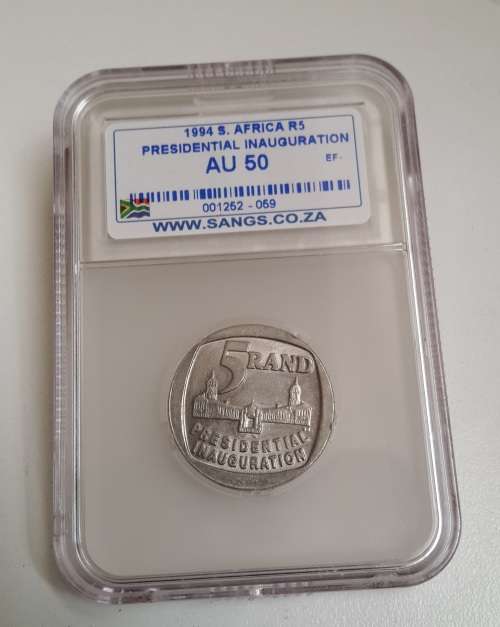 1994 S.Africa Presidential Inauguration R5  AU50   "WoW Starting @ R1"