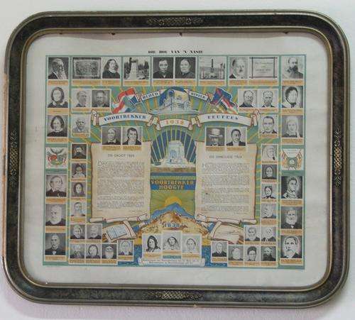 BLOED RIVIER , GROOT TREK, SIMBOLIESE TREK GESKIEDENIS SIZE 68X58 CM (DAMAGE TO FRAME) POSTAGE R70