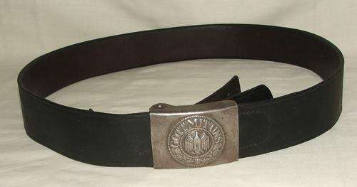 Original WWII German Belt and Buckle with Marks - Mint condition very rare