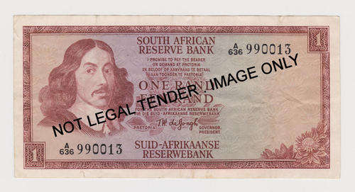 1 Rand Note TW de Jongh A636 990013 EF