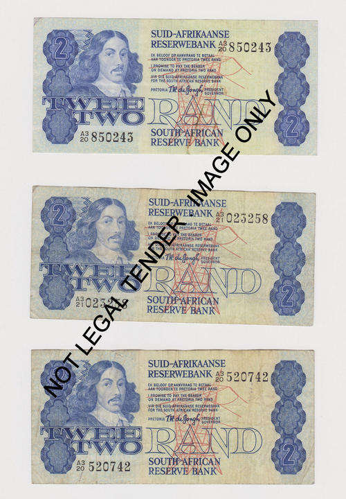 3 x R2 Notes TW de Jongh A3 20 850243 A3 21 023258 A3 20 520742 - F to EF