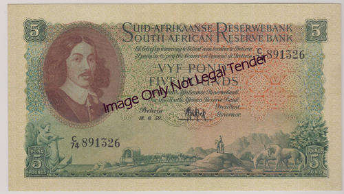 Vyf Pond MH de Kock 18.6.59  AU / UNC  ===Low Starting Price===