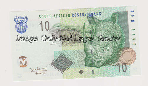 Ten Rand TT Mboweni  AA 8482005 A  UNC Note, Crisp with light Counting Fold See Photo
