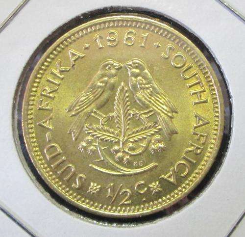 1961 RSA Half Cent  UNC  Starting @ R1