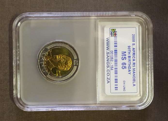 2008 S.Africa R5 Mandela 90th Birthday MS65 ----- Starting @ R1