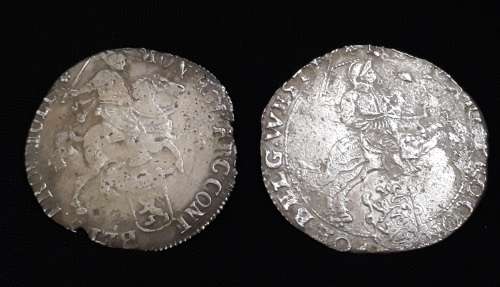 Coin Cluster /  Conglomerate Of Silver Rider Coins ** Retrieved from Shipwreck Meerensteijn Q9