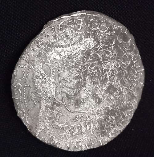 Dutch Silver Rider Coin From 1659     *** Retrieved from Shipwreck Meerensteijn       A2