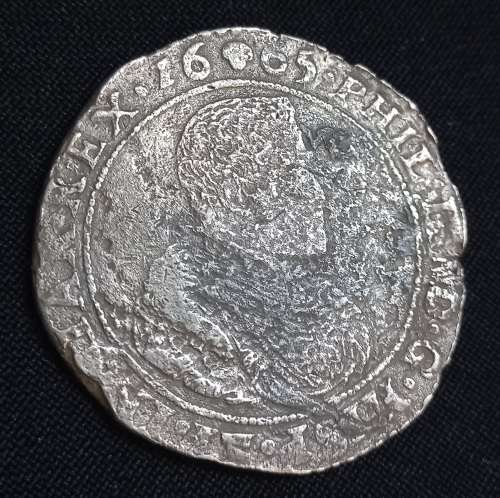 1665 Spanish Netherlands Brabant Ducaton Retrieved from Shipwreck Meerensteijn        Y6