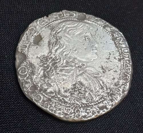1683 Spanish Netherlands Ducaton  `` RARE DATE ``         Retrieved from Shipwreck Meerensteijn   Y7