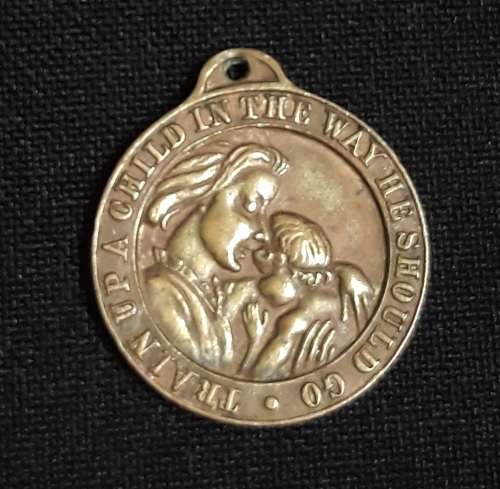 1886 Mothers Union Train Up ( Child In The Way He Should Go Medallion )    ```RARE```     A55