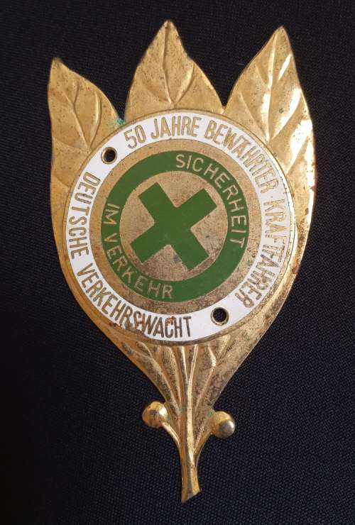 Deutsche Verkehrswacht 50 Jahre Bewahrter Kraftfahrer Number 16234  Size: 11.5 x 6.5 cm          C1