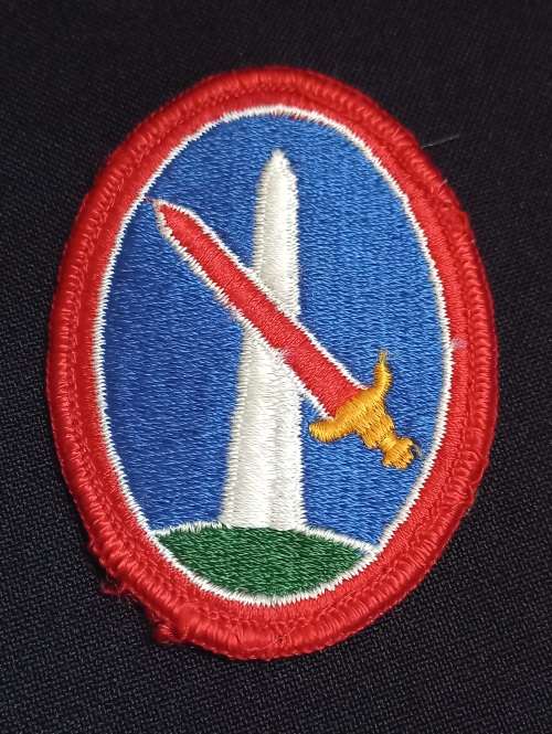WW2 US. Army Military District Embroidered Badge                  C9