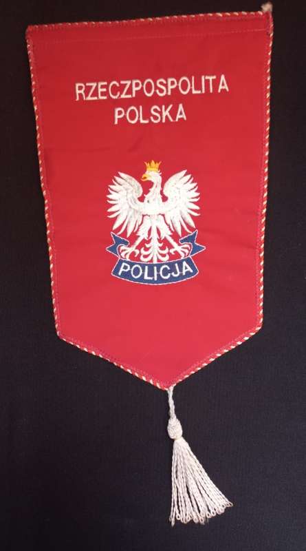 Polish Police Embroidered Badge Both Sides     Size: 40 x 19.5cm          C12