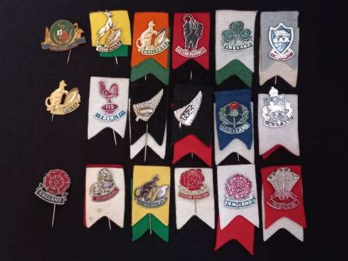 Collection Of Rugby Pin Badges   ( 18 Pin Badges In Total --- One Pin Repaired )