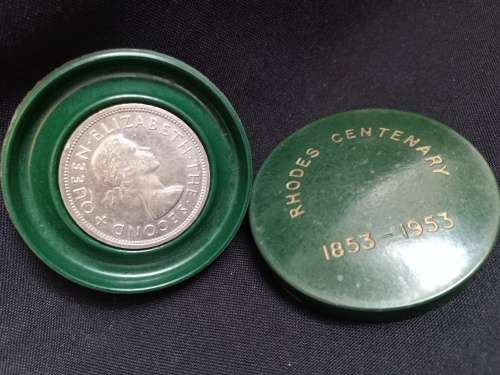 Rhodes Centenary 1853 - 1953 Crown  In Original Case             T9