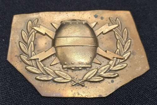 South African Navy Mine Counter Measures Flotilla STRIKE PLATE   `` RARE ``  Size: 63 x 45mm  SS17