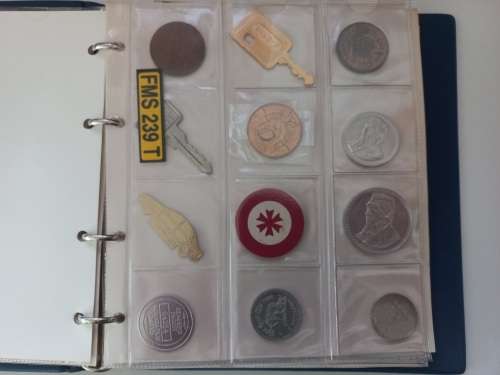 86 Unresearched Tokens And Medallions In File   ( Weight Of File 1.365kg )  STARTING @ R1