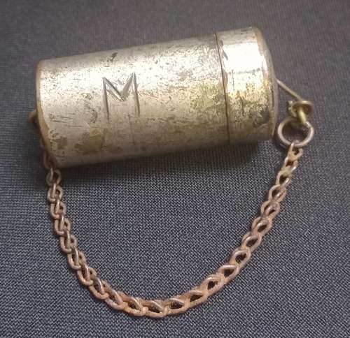 Tonteldoos / Tinder box   Boerwar Era   Size: 54mm Height  and 26mm Diameter