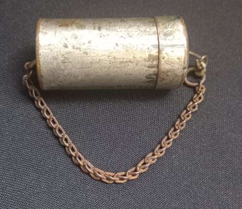 Tonteldoos / Tinder box   Boerwar Era   Size: 54mm Height  and 26mm Diameter