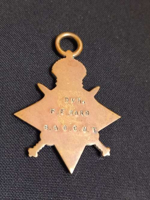 WW1 Trio Medal Group Rewarded to DVR F.E. WARD S.A.S.C.M.T.