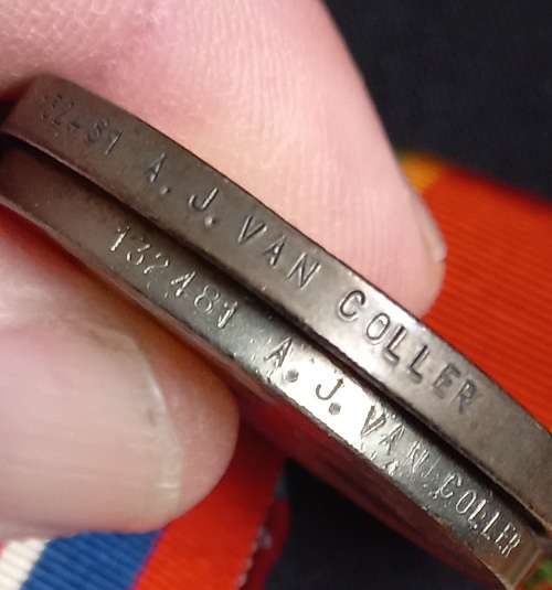 WW2 Medal Group Rewarded to 132481 A.J. VAN COLLER