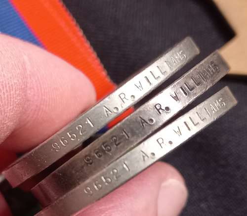 WW2 Medal Group Rewarded to 96521 A.R. WILLIAMS
