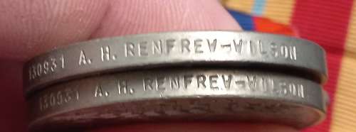 WW2 Medal Group 130931 A.H. RENFREW - WILSON   M25