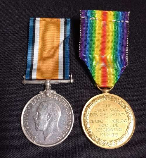 WW1 - WAR MEDAL and VICTORY MEDAL SJT. N.C.J. CARY  S.A.M.C.   ZZ2